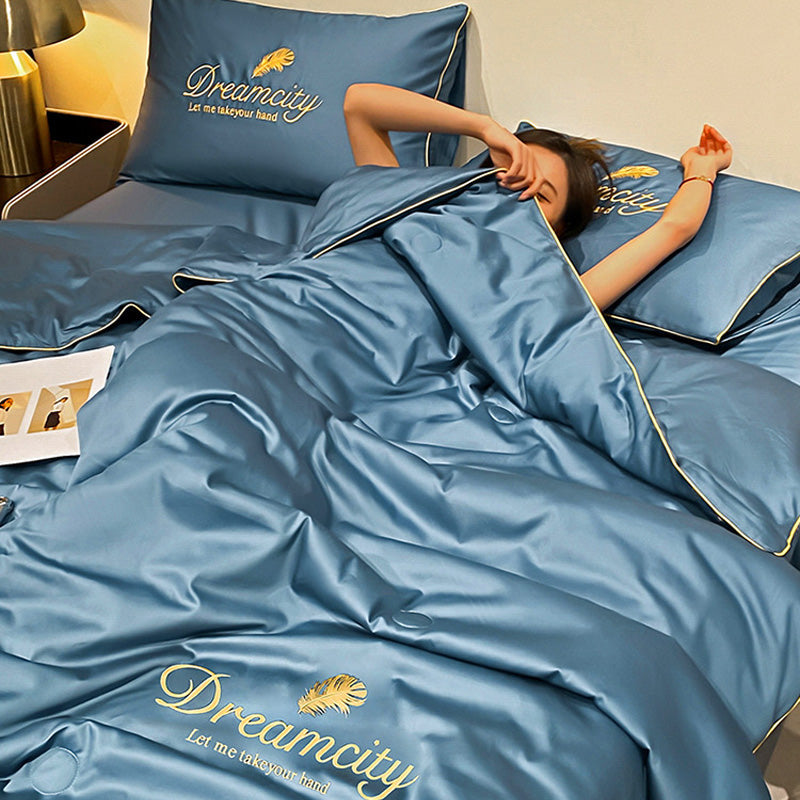 Sommar Enkel Is-silkesquilt
