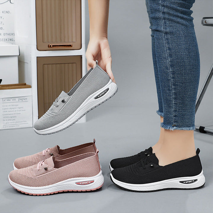 Lätta, andningsbara slip-on fritidsskor för kvinno