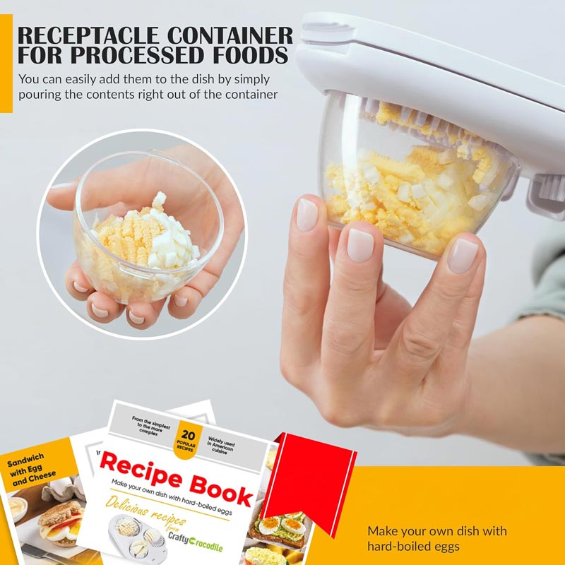 🔥Ny 3-i-1 Multifunktionell grönsaksskärare Fancy Split Egg Slicer Egg Slicing and Dividing