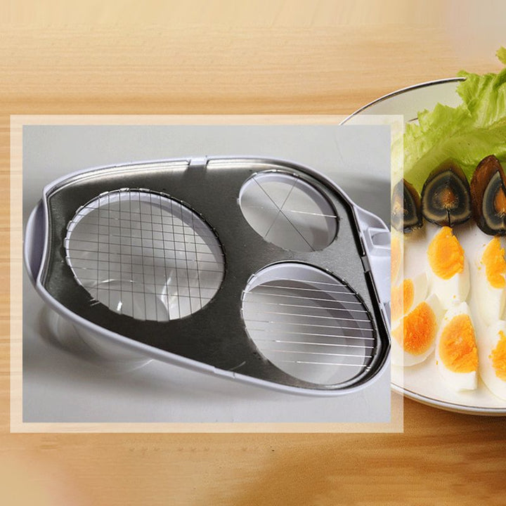 🔥Ny 3-i-1 Multifunktionell grönsaksskärare Fancy Split Egg Slicer Egg Slicing and Dividing