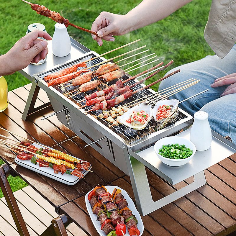 🔥Den hopfällbara utomhusgrillen i rostfritt stål
