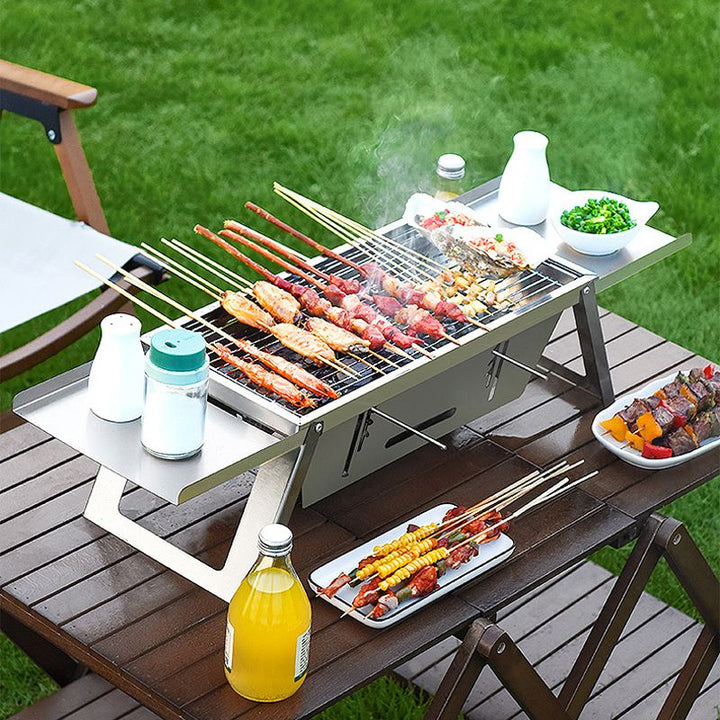 🔥Den hopfällbara utomhusgrillen i rostfritt stål