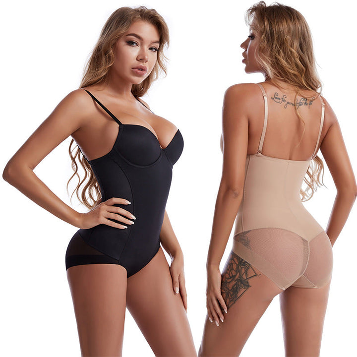 Shapewear-Bodysuit med Behå – Rynkad, Smalande & Justerbar Midja – Smid Passform & Komfort ✨