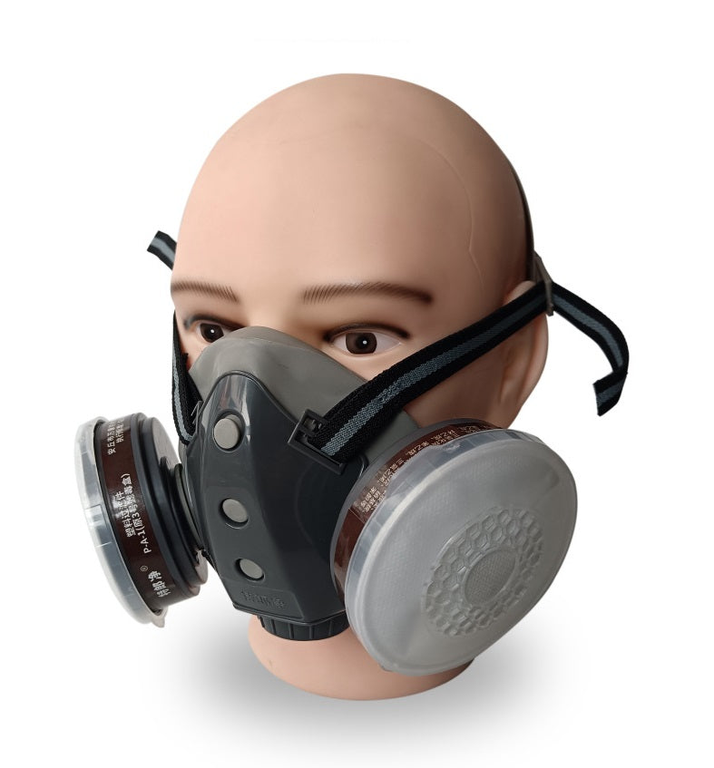 🎁Senaste dagskampanj 50% rabatt🔥Skydd som fungerar - gasmask med dubbla filter och aktivt kol