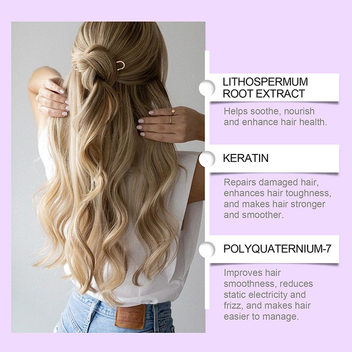 Anti-gulnande lila hårmask