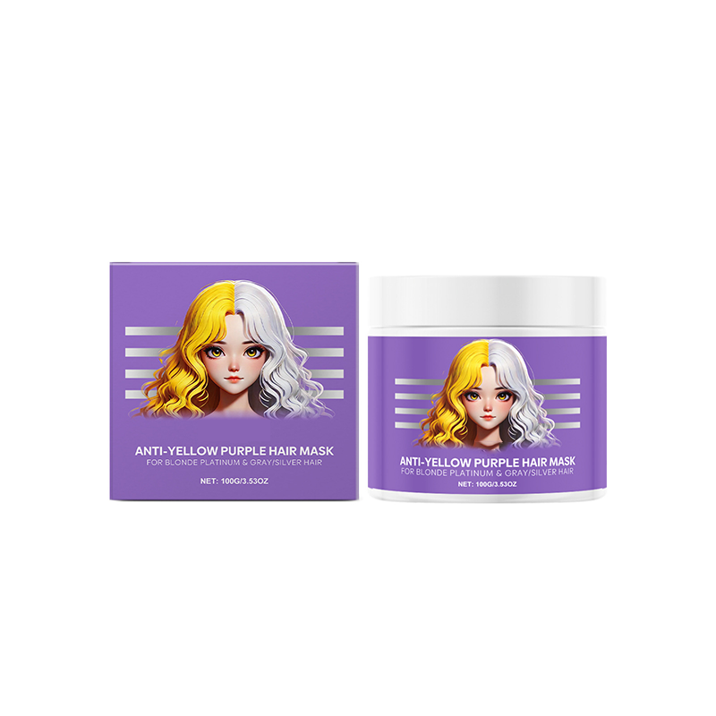 Anti-gulnande lila hårmask