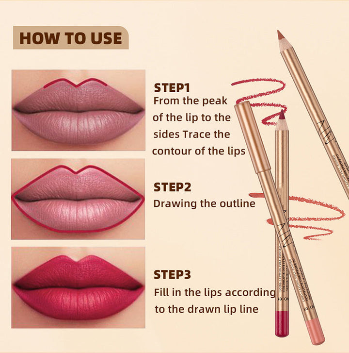👄 50 % RABATT! 💄 Set med 12 färger av smetfria läppennor – Hållbara, krämiga och vattenfasta – perfekta för vardagsbruk eller professionell sminkning 🎨