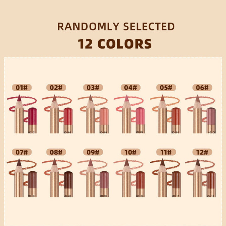 👄 50 % RABATT! 💄 Set med 12 färger av smetfria läppennor – Hållbara, krämiga och vattenfasta – perfekta för vardagsbruk eller professionell sminkning 🎨
