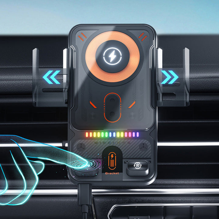 🚗 50% RABATT! 📱 2-i-1 Bilhållare & Trådlös Laddare – Roterbar Magnetisk Fäste, Snabbladdning & Universell Kompatibilitet 🔋