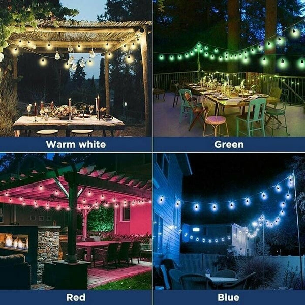 ☀️ Vattentäta Solcellsdrivna LED-Stränglampor för Utomhusbruk – 8 Lägen, Skymningssensor & Perfekt för Trädgård 🏡