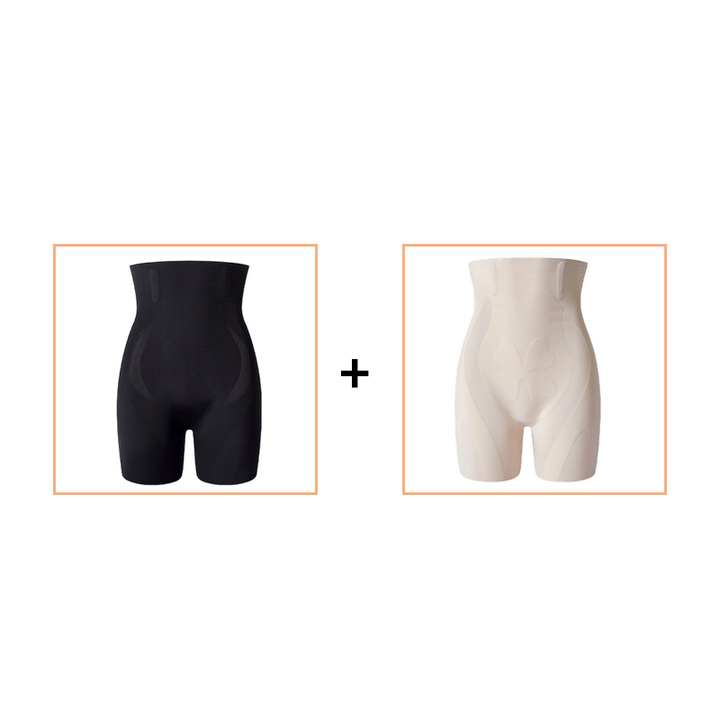 Högmidjade formande shorts med rumplyft