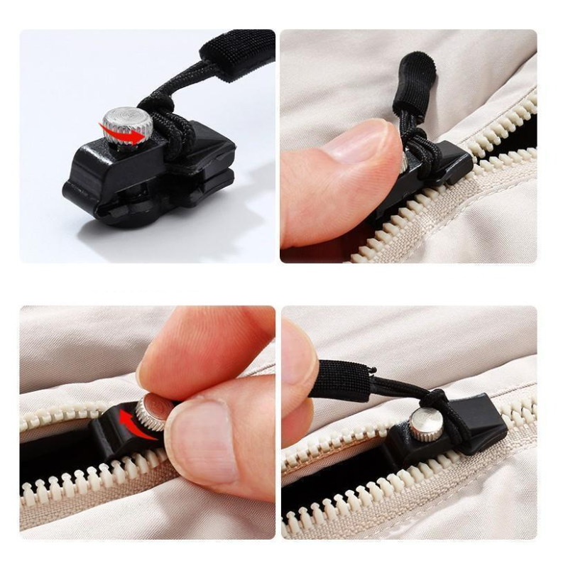 🛠️ 50% RABATT STORT SPECIALERBJUDANDE! ✨ Enkel Dragkedjereparationssats - Inkluderar 8 Stilar av Drag och 12 Slidar för Väskor, Jackor & Resväskor 🔩📦
