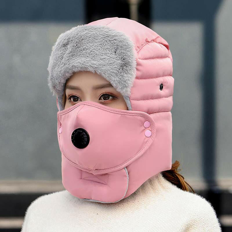 🧢 55 % RABATT NU! ✨ Termisk mössa med avtagbar andningsventilmask – vindskyddande fleece med justerbar rem för extremt kallt väder ❄️🔒