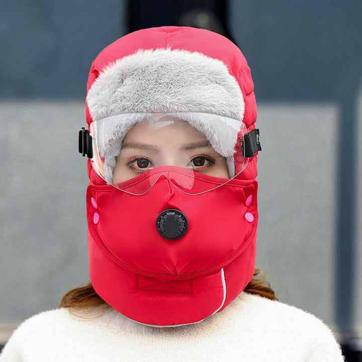 🧢 55 % RABATT NU! ✨ Termisk mössa med avtagbar andningsventilmask – vindskyddande fleece med justerbar rem för extremt kallt väder ❄️🔒