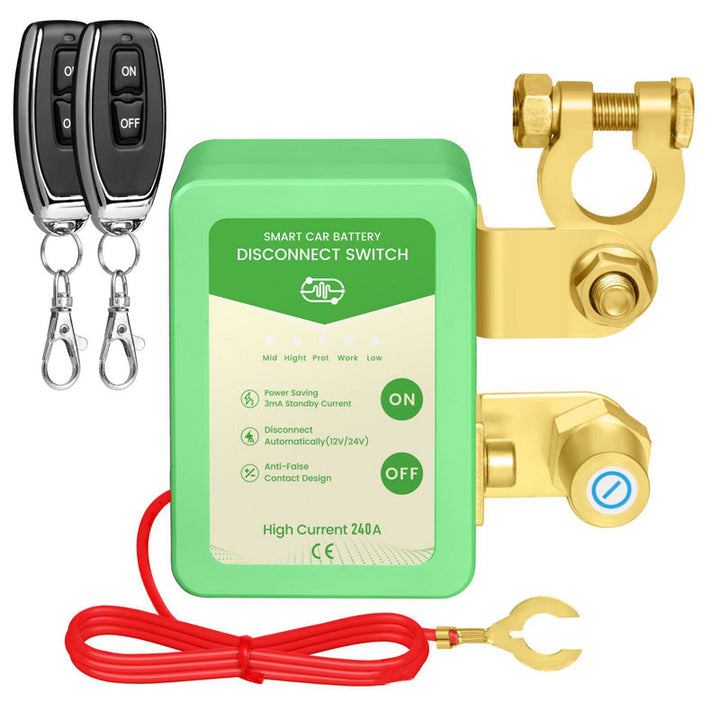 ⚡ Begränsad tid 50% rabatt 🔋🚗 12V/24V Fjärrstyrd bilbatteri avstängningsbrytare | Stöldskydd & energibesparande design ✅🔝