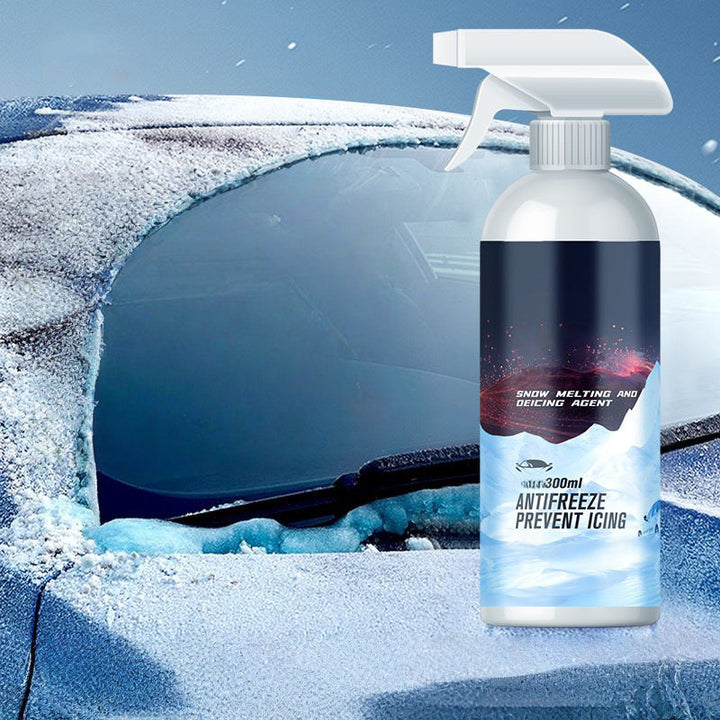 Kraftfull spray för att avisa bilrutor
