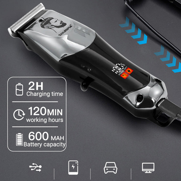 ✂️ 50% RABATT 🔋 | Herr Elektrisk Hårklippare – Precisionsblad & USB-laddning