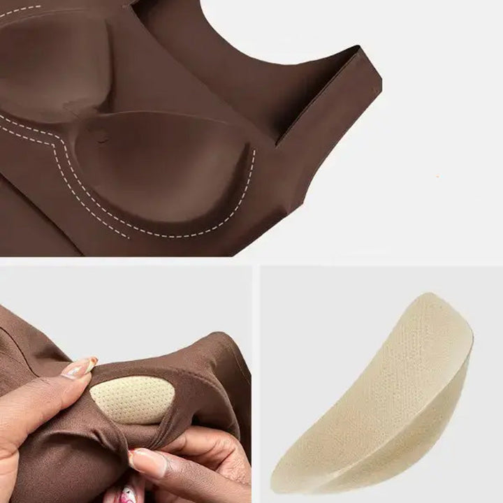 !💐Termiska linne med rund hals och inbyggd bh för kvinnor