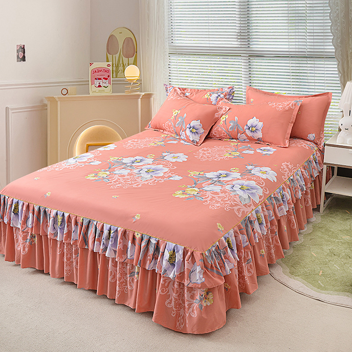 🛏️50% RABATT!🎀3-delat Volangsängkjol – Elegant Design, Fullständigt Skydd & Universell Passform 🛌