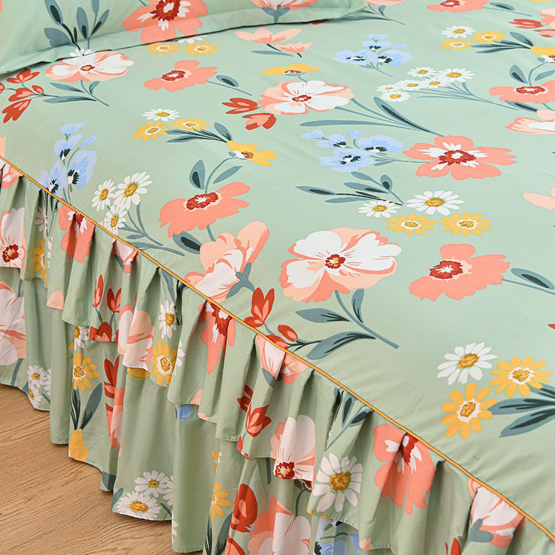 🛏️50% RABATT!🎀3-delat Volangsängkjol – Elegant Design, Fullständigt Skydd & Universell Passform 🛌