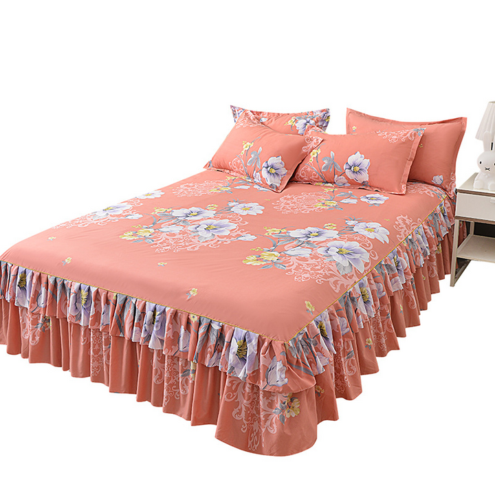🛏️50% RABATT!🎀3-delat Volangsängkjol – Elegant Design, Fullständigt Skydd & Universell Passform 🛌