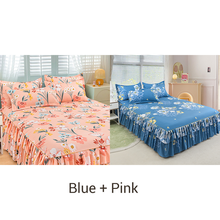 🛏️50% RABATT!🎀3-delat Volangsängkjol – Elegant Design, Fullständigt Skydd & Universell Passform 🛌