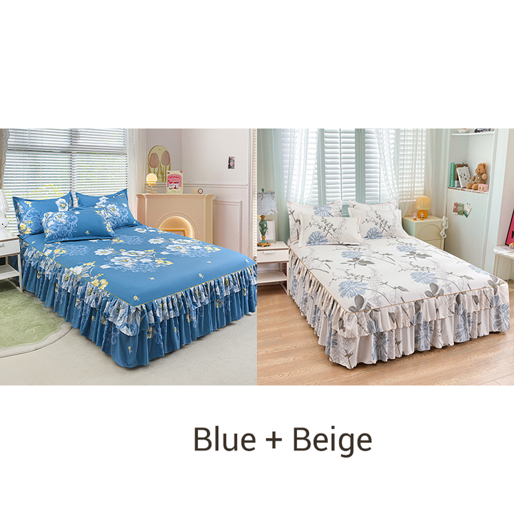 🛏️50% RABATT!🎀3-delat Volangsängkjol – Elegant Design, Fullständigt Skydd & Universell Passform 🛌