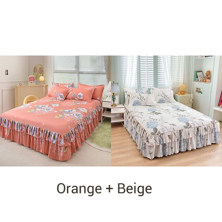 🛏️50% RABATT!🎀3-delat Volangsängkjol – Elegant Design, Fullständigt Skydd & Universell Passform 🛌
