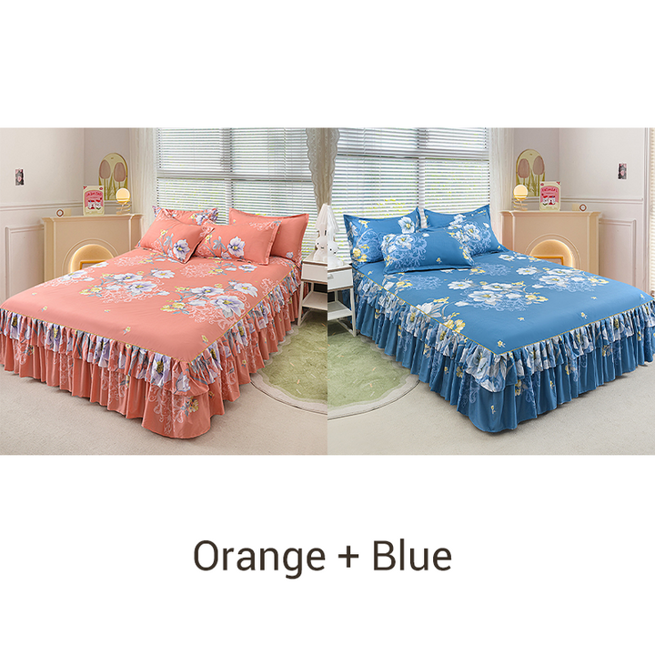 🛏️50% RABATT!🎀3-delat Volangsängkjol – Elegant Design, Fullständigt Skydd & Universell Passform 🛌