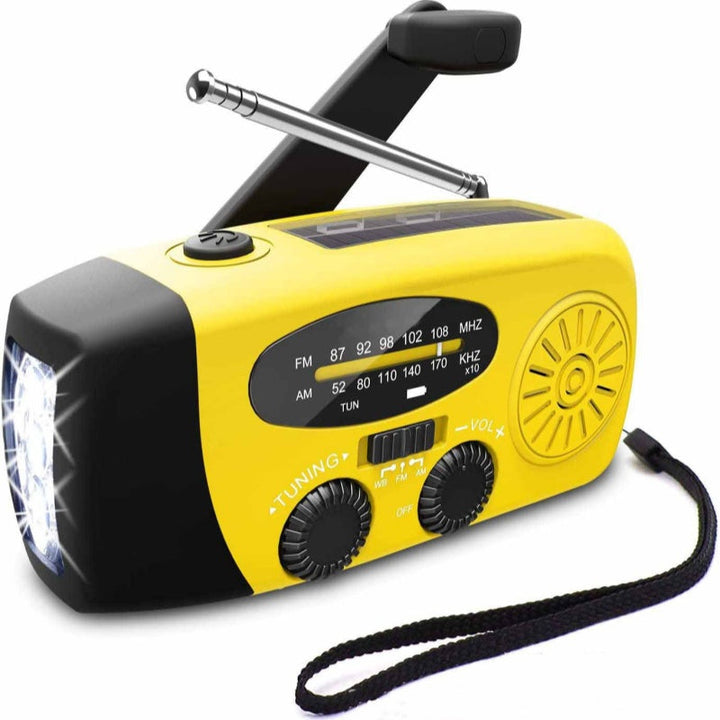 Multifunktionell bärbar solcellsradio för nödsituationer