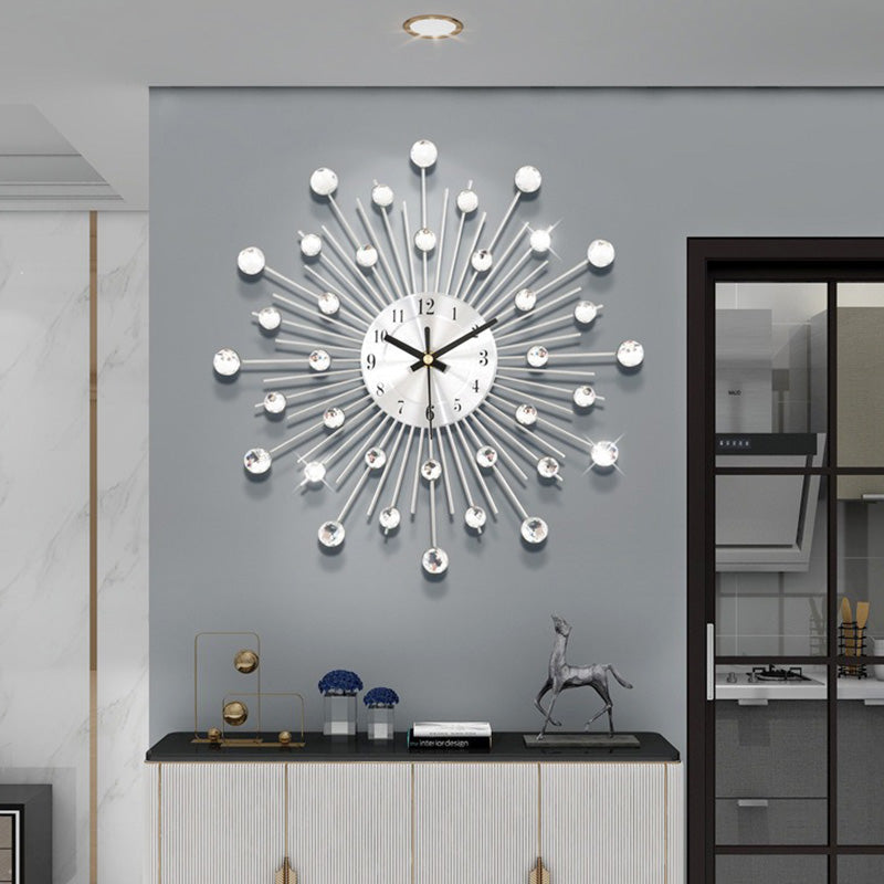 ✨60% RABATT🕰️ Kreativ väggklocka i strass – Tyst, minimalistisk lyx för vardagsrum, matsal och entré! 💎🏡