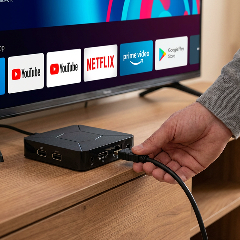 4K Android TV-box med 2,4G/5G Wi-Fi och BT 5.0