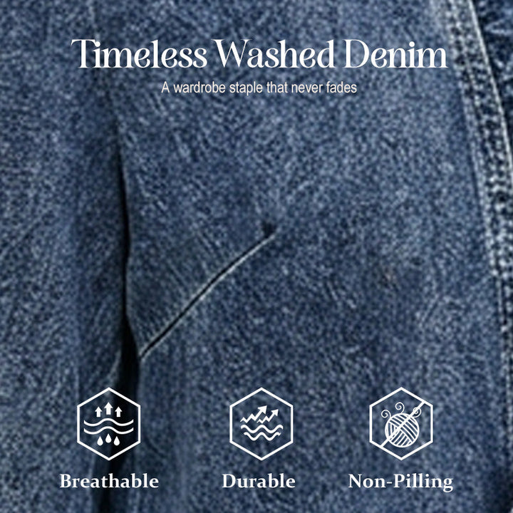 🌸 Dam Denimjacka med Volang & Öppen Framsida – Lättviktig & Feminin – Mångsidig & Chic 👗