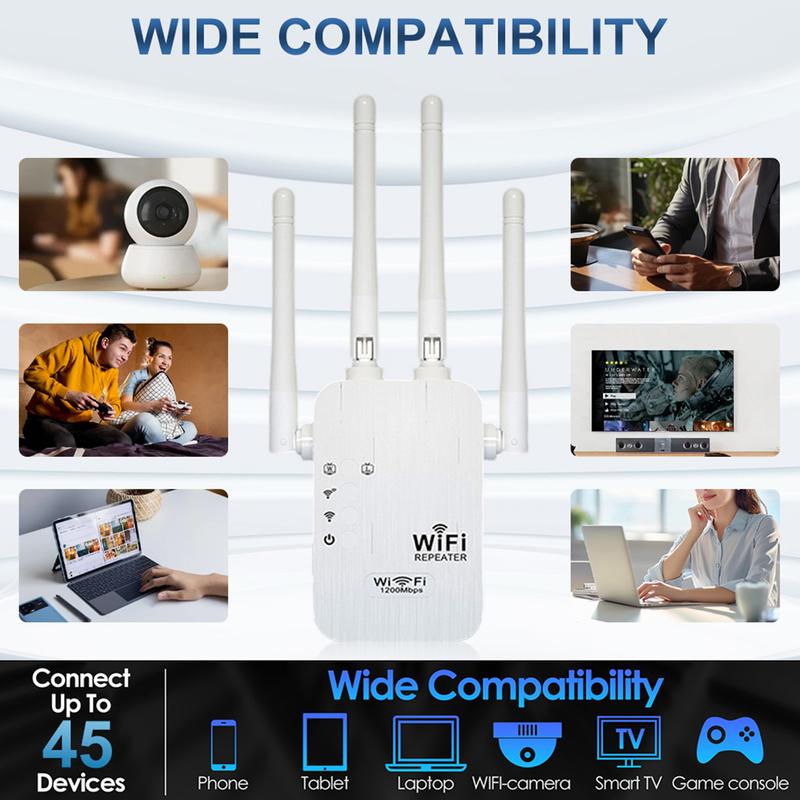 2026 NY🔥49% Sista Chans｜WiFi-förstärkare 1200Mbps Dual Band Hela Huset