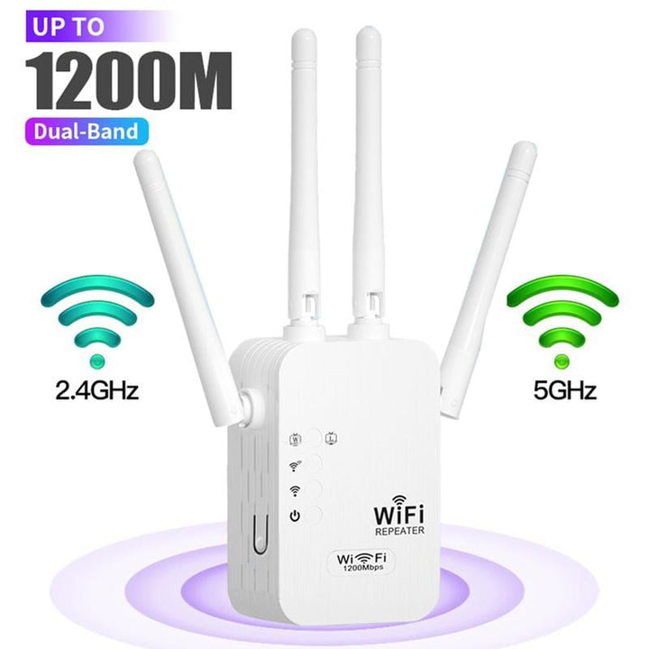 2026 NY🔥49% Sista Chans｜WiFi-förstärkare 1200Mbps Dual Band Hela Huset