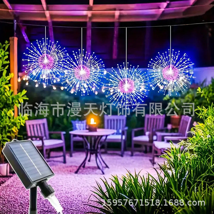 🎆 54% RABATT! 💡Solenergi Fyrverkerier Ljusgirland – Magisk trädgårdsbelysning för fester & kvällar