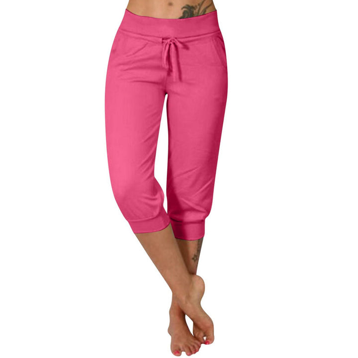 Korta Sweatpants – Dragsko i Midjan & Capri-längd för Avkoppling!