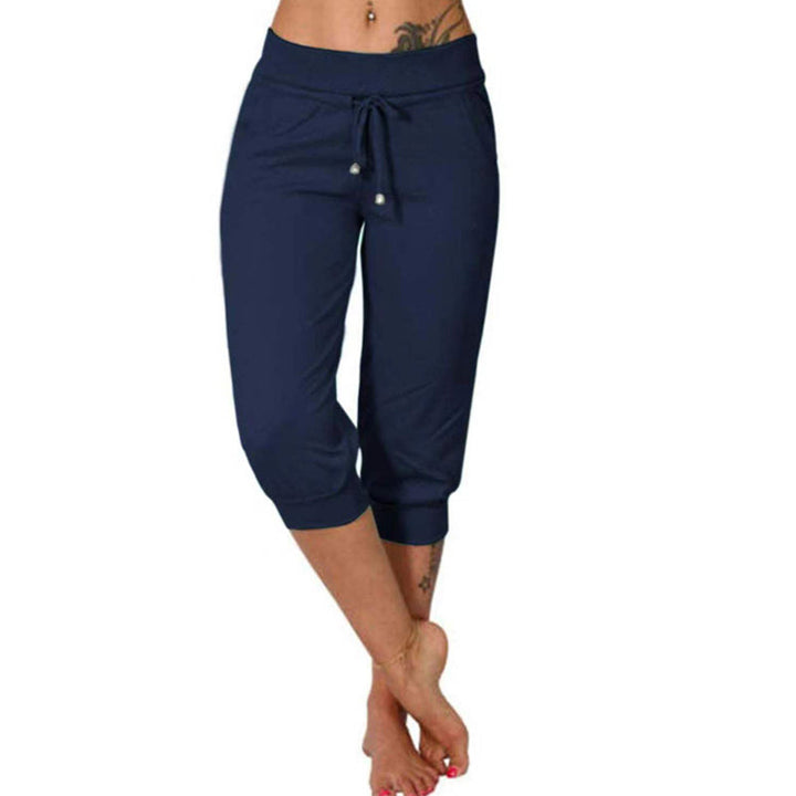 Korta Sweatpants – Dragsko i Midjan & Capri-längd för Avkoppling!