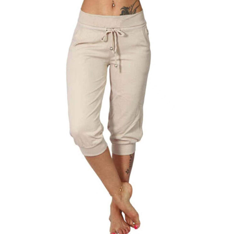 Korta Sweatpants – Dragsko i Midjan & Capri-längd för Avkoppling!