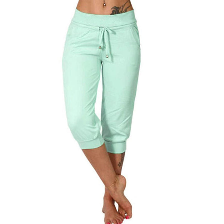 Korta Sweatpants – Dragsko i Midjan & Capri-längd för Avkoppling!