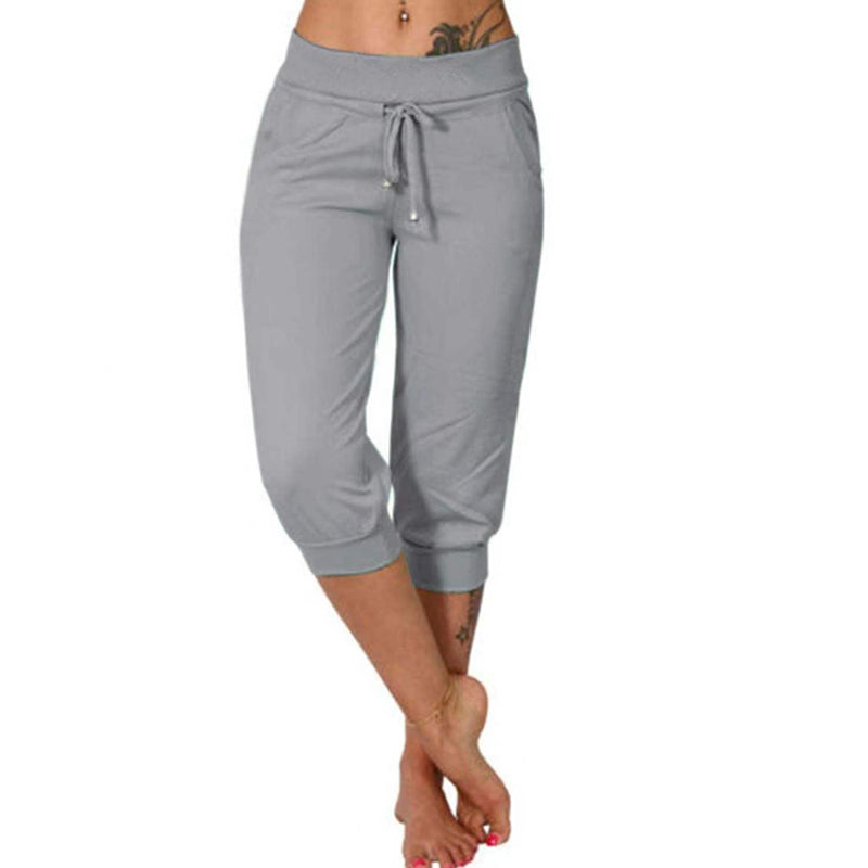 Korta Sweatpants – Dragsko i Midjan & Capri-längd för Avkoppling!