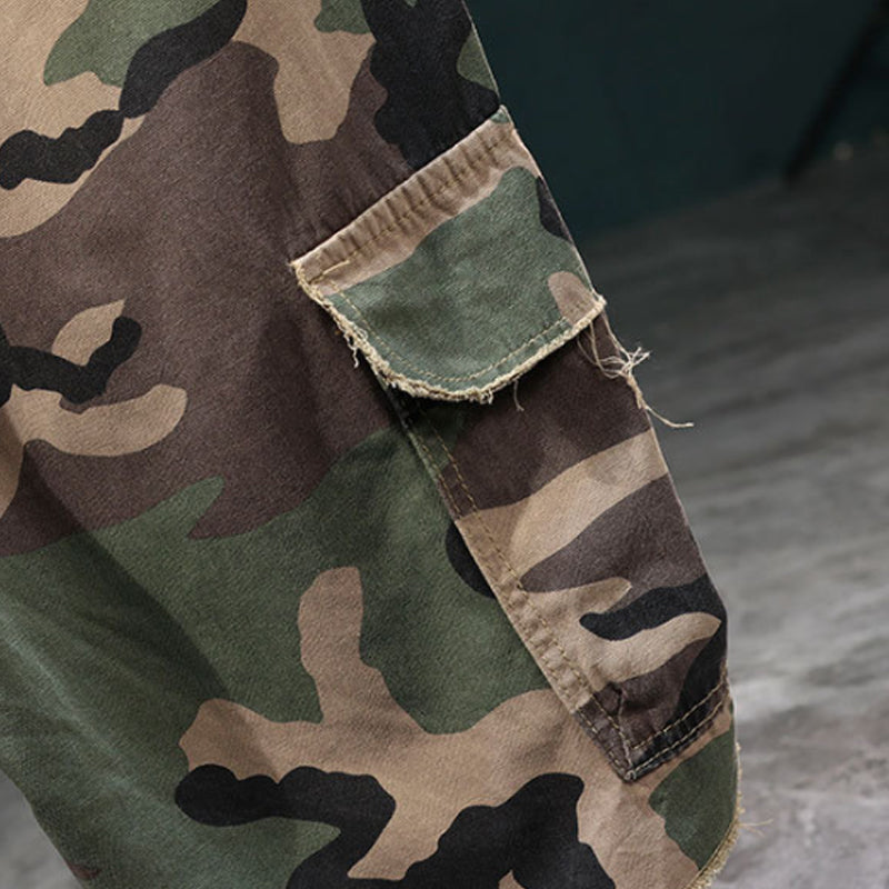 ⚡ Herr Nitar Kamouflage Cargo Shorts – Distad, Multi-Ficka & Elastisk Midja – Tuff Streetwear Cargo Shorts 🛹
