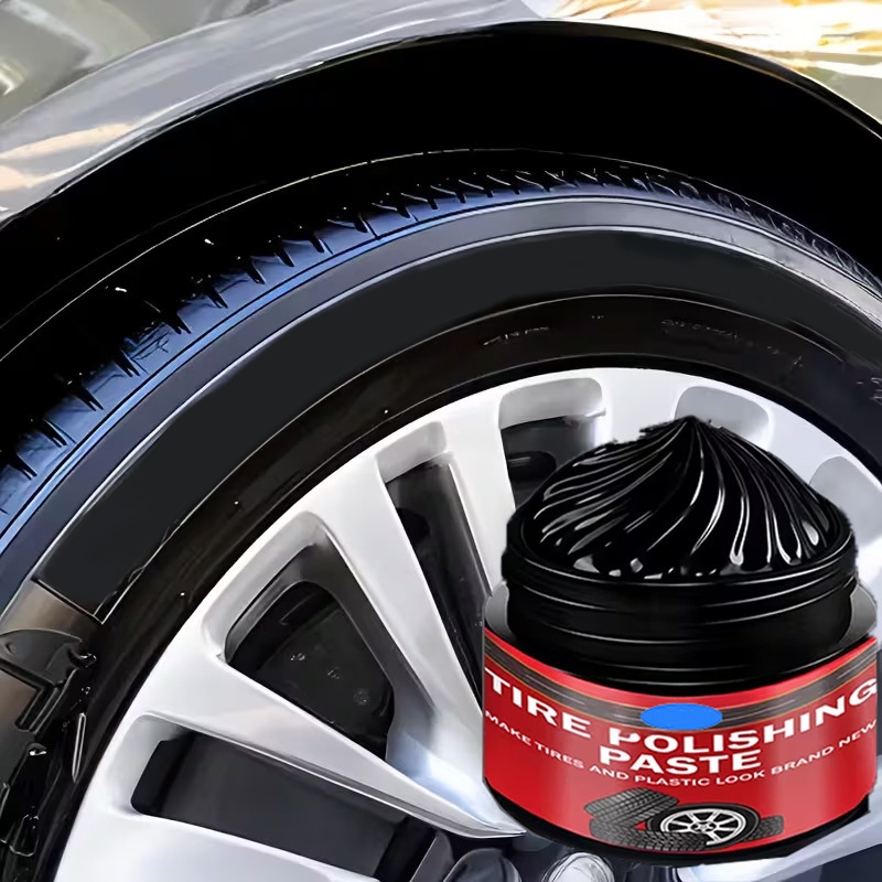 🔥 KÖP 1 FÅ 1 GRATIS! 🚗 Däck & Plast Restaureringspasta – Återfå Djup Svart Färg & Glans ✨