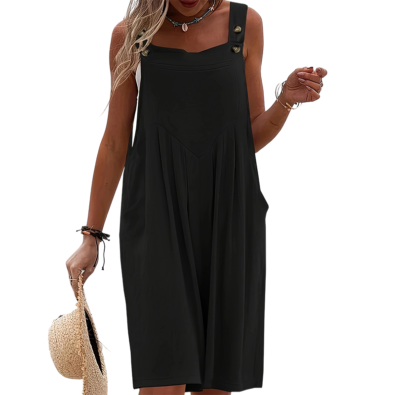 🌸 Ärmlös Jumpsuit med Vida Ben För Sommarbrisen – Lätt Tyg, Ledig Passform & Perfekt För En Stilig & Avslappnad Look ☀️