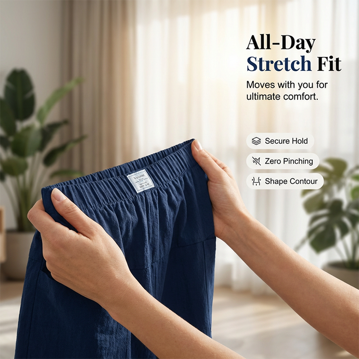 🔥🎁Nyhet 50 % RABATT🔥Fritidsklänning för damer med elastisk midja