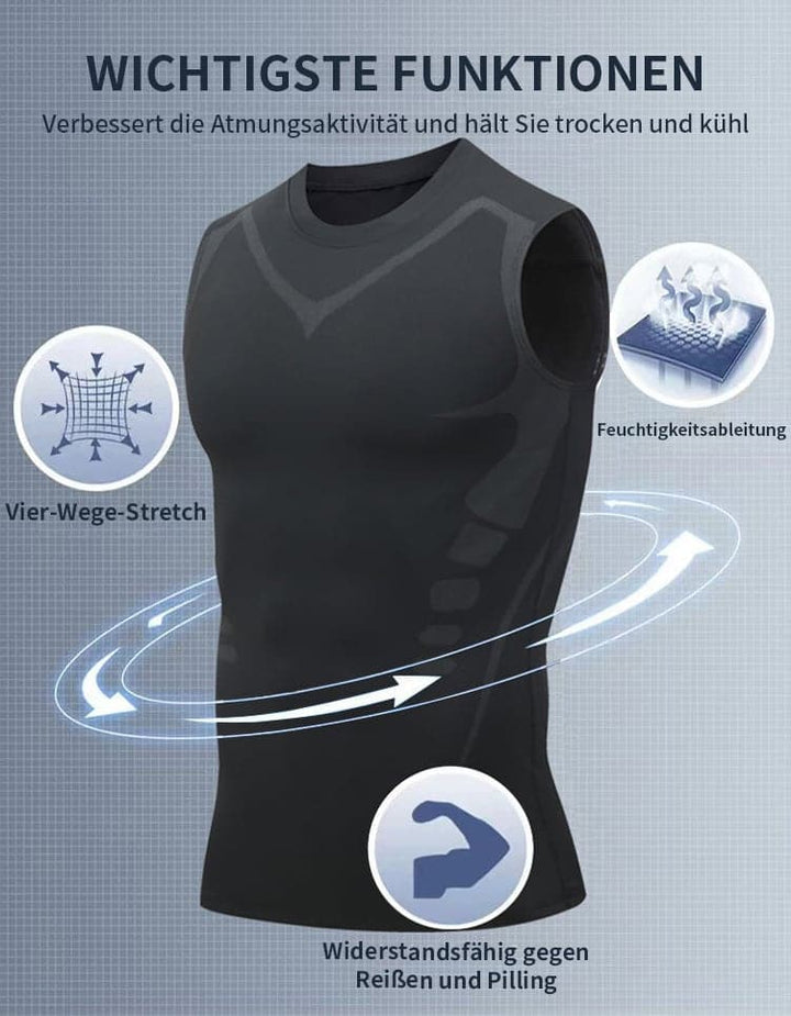 🔥 50% RABATT NU! 💪 Ionic Shaping Väst – Kompression & Kylning – Kroppskonturering & Ärmlös – Osynlig Under Kläder 🕶️