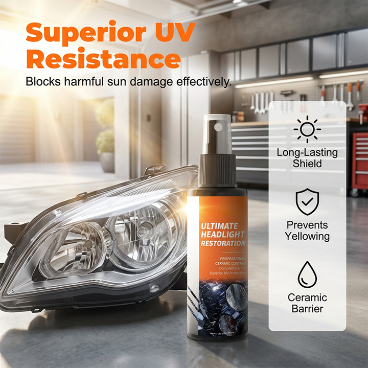 Professionellt spraykit för renovering av strålkastare