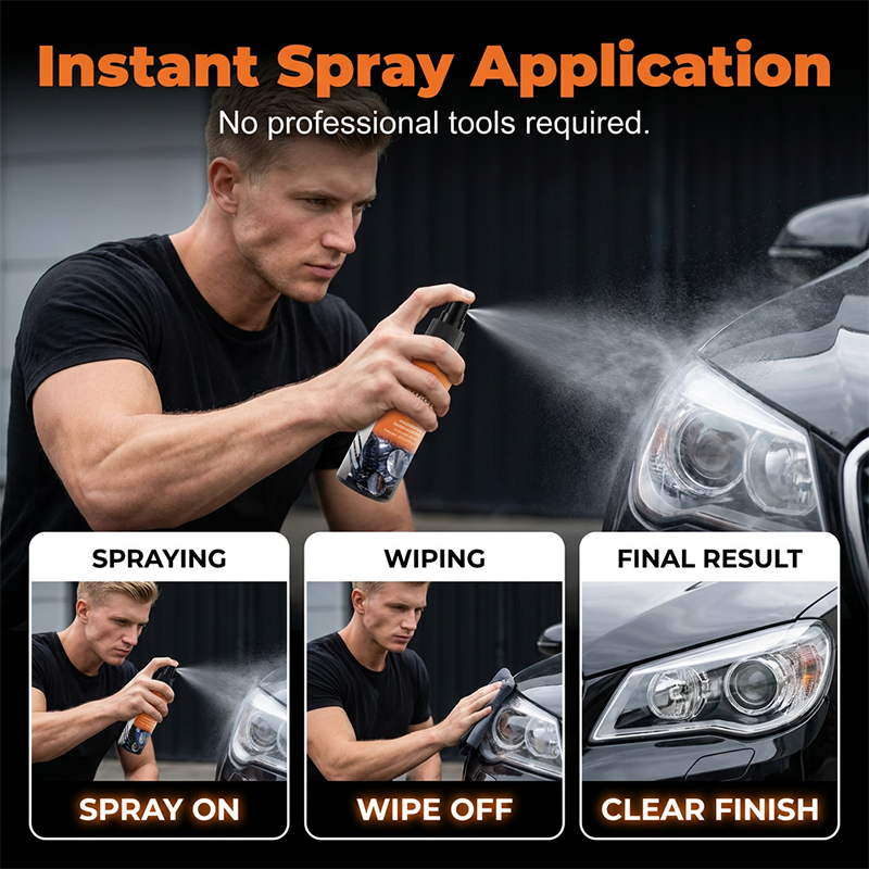 Professionellt spraykit för renovering av strålkastare