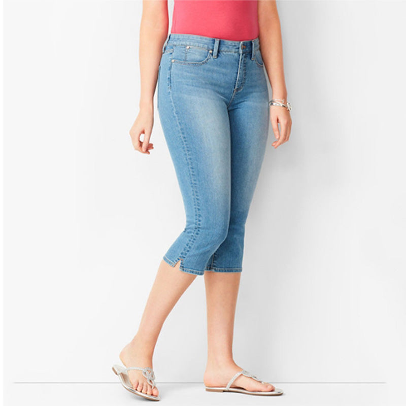 👖 Capri-jeans i stretch för dam ✨ Smickrande passform & perfekt för vardag och semester ☀️